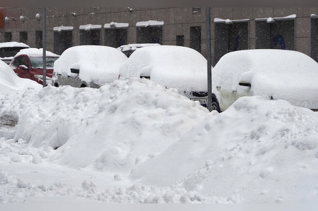 За несколько часов город засыпает снегом донельзя.