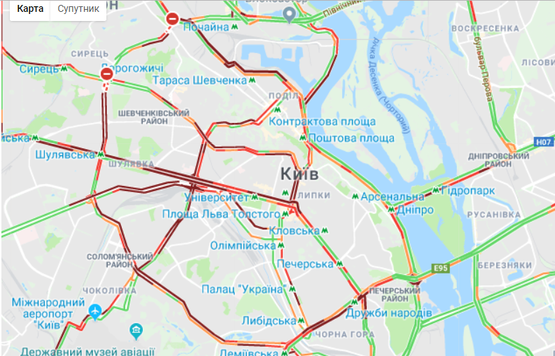 пробки в киеве