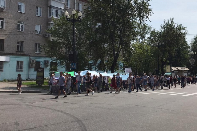 Митинг в Хабаровске