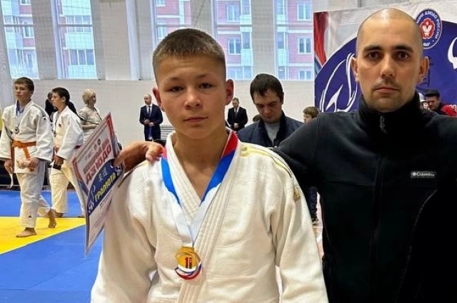 Алексей Носов с тренером Евгением Отто.