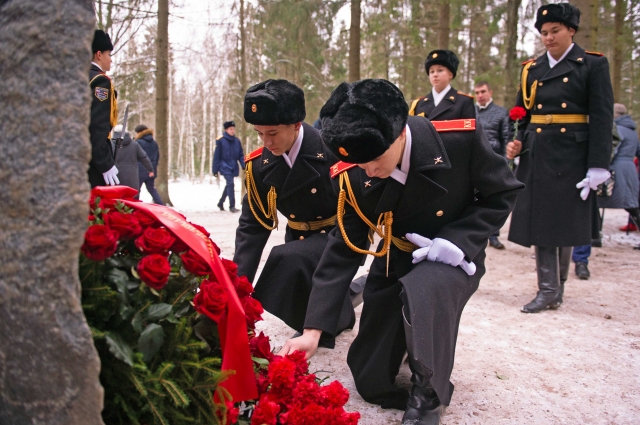 В гатчинском парке «Сильвия» на месте казни 132 человек открыт мемориал в память о мирных жителях и военнопленных, убитых немецкими карателями.