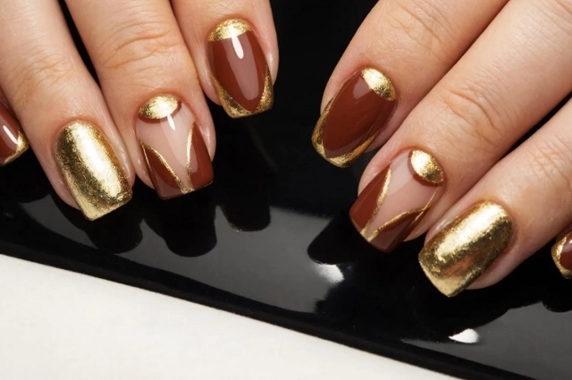 Необычный новогодний маникюр.