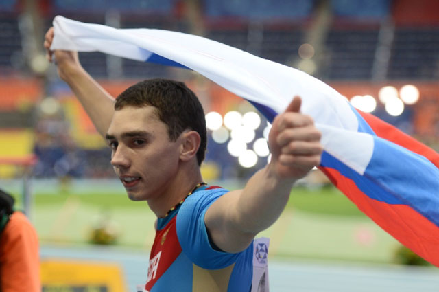 Победитель чемпионата мира 2013 года в соревнованиях по прыжкам в длинну Александр Меньков