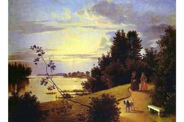 «Вид на Елагином острове в Петербурге», 1839, холст, масло.