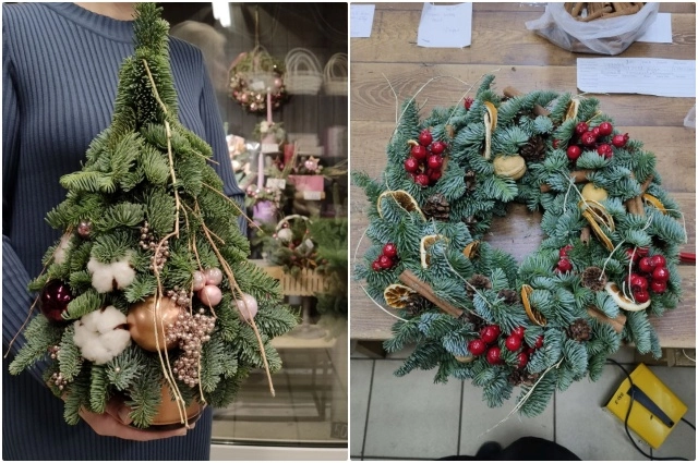 В новогоднем декоре лучше использовать красные цвета.