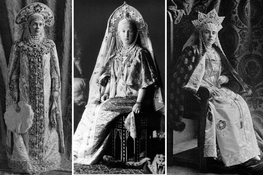 Великие княгини Ксения Александровна и Мария Георгиевна, баронесса Эмма Фредерикс.