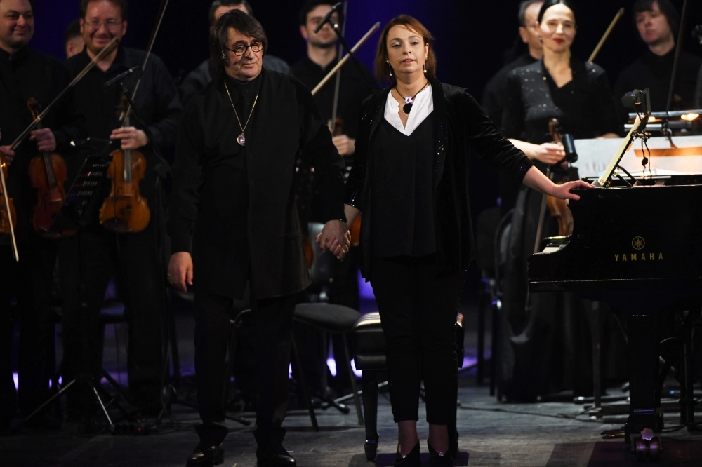  Юрий Башмет с дочерью пианисткой Ксенией Башмет.