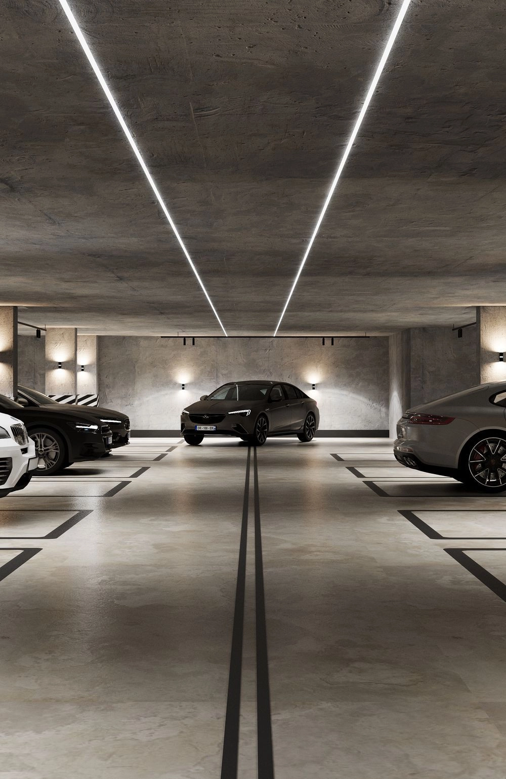 Подземный паркинг.