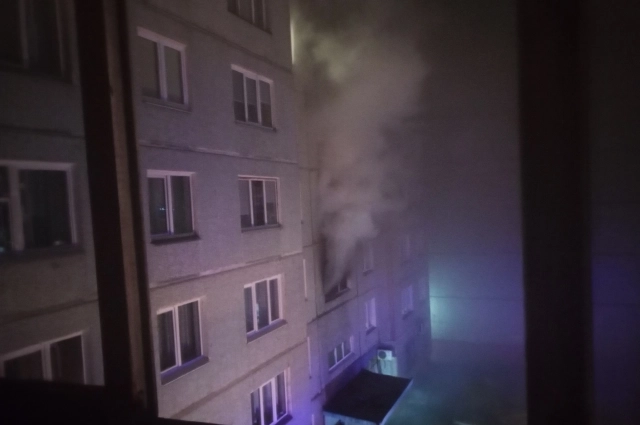 При пожаре и его тушении было много дыма.