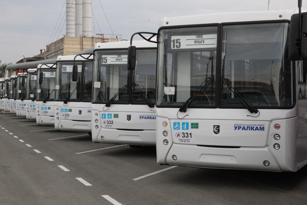 Современные автобусы на метане в Челябинске