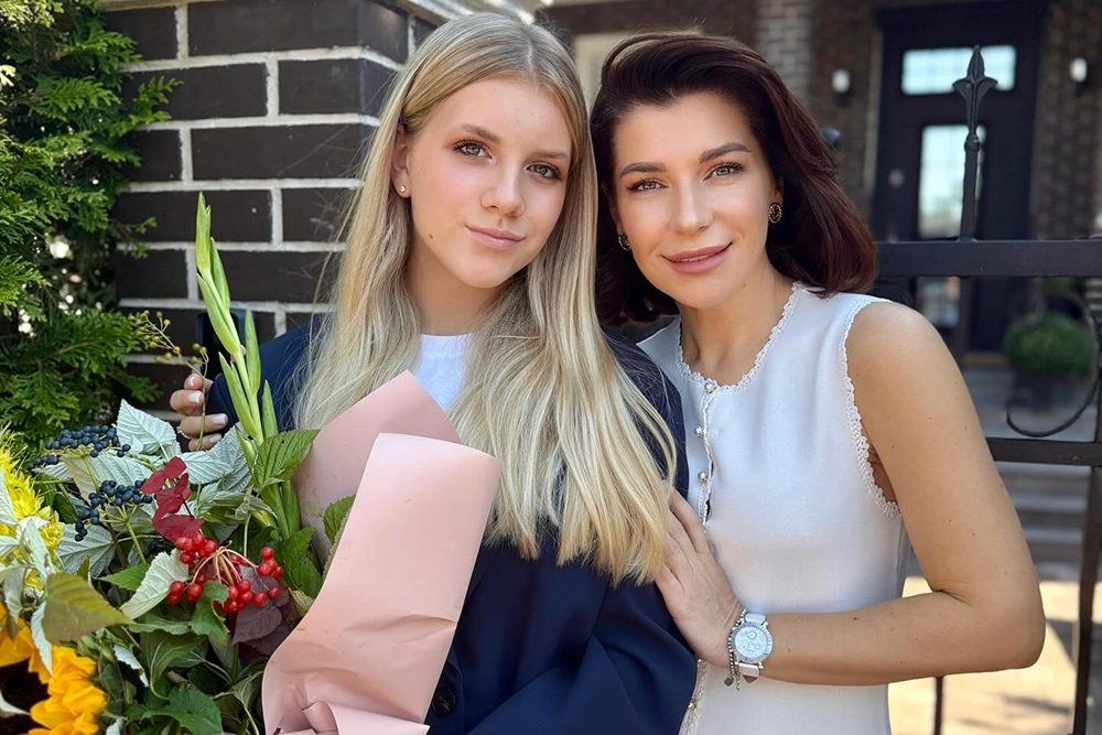 Екатерина Волкова с дочерью.