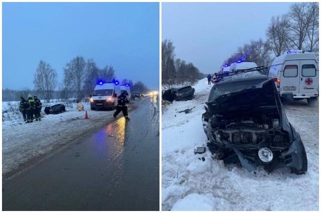 Машины разбросало по обочинам.