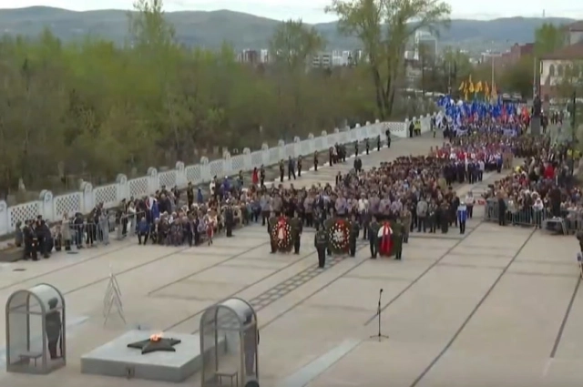 Традиционный митинг прошел в Красноярске.