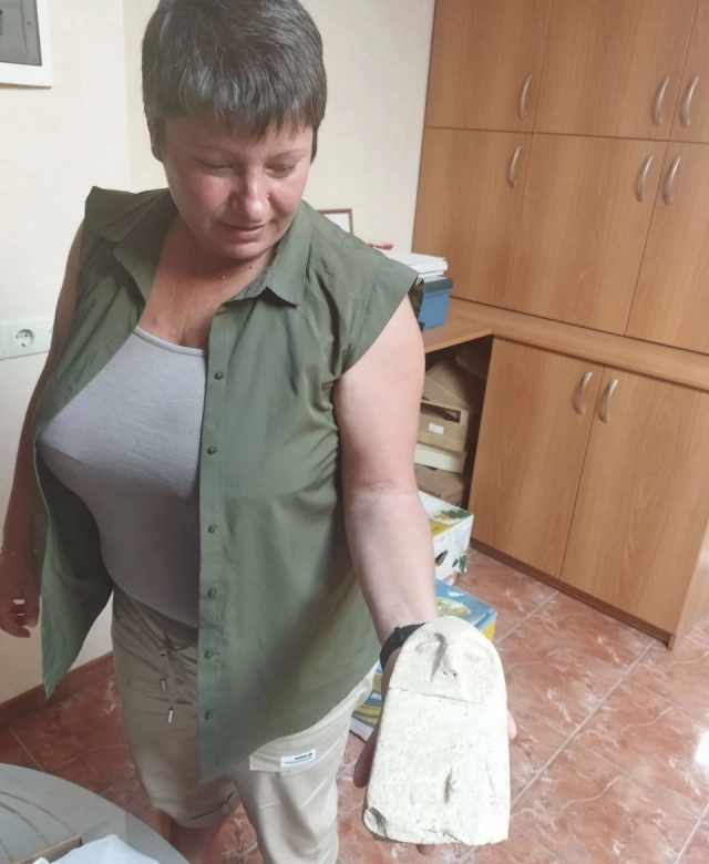 Идол с могильника Опушки.
