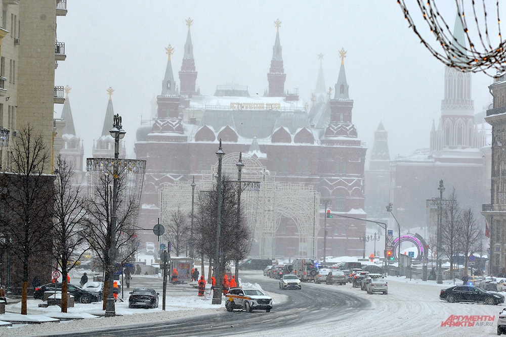 Снегопад в Москве