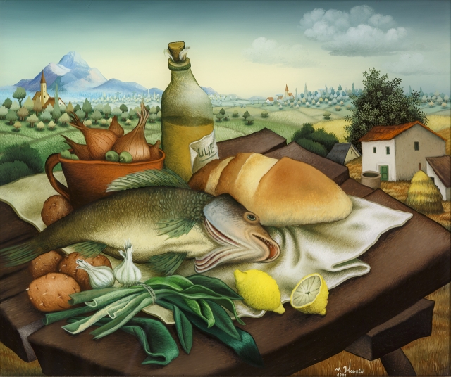 Хлеб и рыба. Мийо Ковачич (р. 1935). Собрание В.А.Темкина