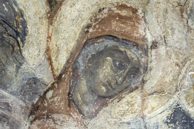 Фреска 1505–1516 гг., Сретение Господне, фрагмент, Богоматерь, Ярославль.