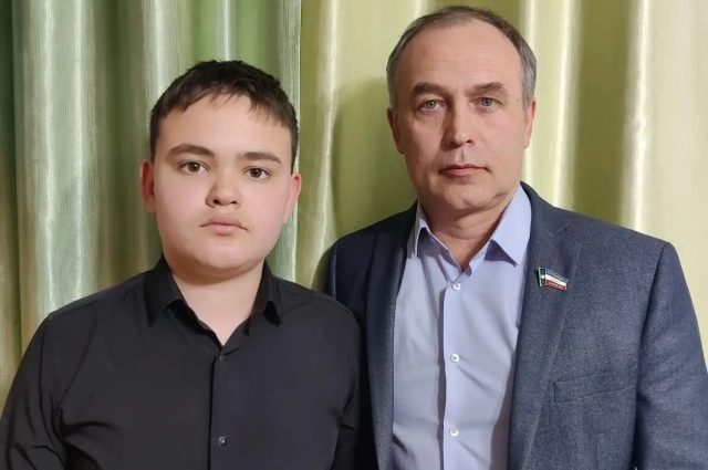 Александр Масалов с сыном.